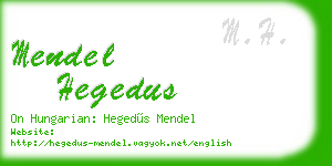 mendel hegedus business card
